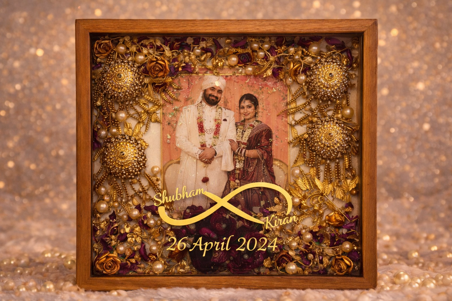 Bridal Jewellery Preservation Frame – Luxury Wedding Keepsake