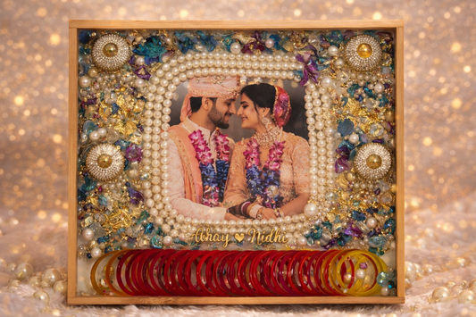Bridal Chooda Preservation Frame – Personalized Wedding Resin Keepsake